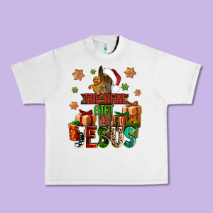 The Real Gift Is Jesus Urban Heavy Tee Designed By Nancycooperartshop