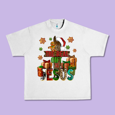 The Real Gift Is Jesus Urban Heavy Tee Designed By Nancycooperartshop