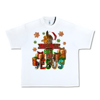 White The real gift is Jesus Urban Heavy Tee - NancyCooperArtShop