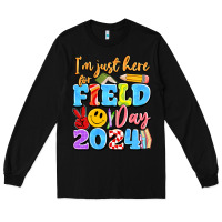 Black im just here for field day 2024 Long Sleeve Tee - Artiststas