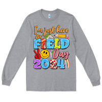 Heather Grey im just here for field day 2024 Long Sleeve Tee - Artiststas
