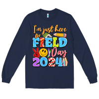 Navy im just here for field day 2024 Long Sleeve Tee - Artiststas