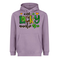 Lavender One lucky auntie St. Patrick's Heavyweight Hoodie - OliviaCreatesArt