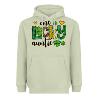 Matcha One lucky auntie St. Patrick's Heavyweight Hoodie - OliviaCreatesArt