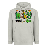 Moon Dust One lucky auntie St. Patrick's Heavyweight Hoodie - OliviaCreatesArt
