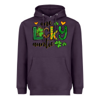 Plum One lucky auntie St. Patrick's Heavyweight Hoodie - OliviaCreatesArt