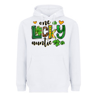 White One lucky auntie St. Patrick's Heavyweight Hoodie - OliviaCreatesArt