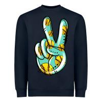 Softball Peace Sign Heavyweight Sweatshirt | Teevron