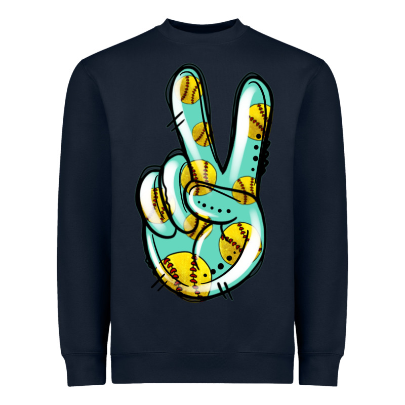Softball Peace Sign Heavyweight Sweatshirt by Jasminsmagicworld | Teevron