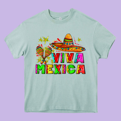 Viva Mexica Heavy Core Tee Designed By Adodesignshop