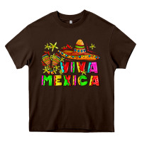 Chocolate Brown viva mexica Heavy Core Tee - AdoDesignShop