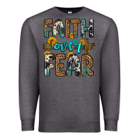 Charcoal Heather faith over fear Premium Sweatshirt - OliviaCreatesArt