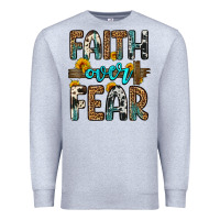 Heather Grey faith over fear Premium Sweatshirt - OliviaCreatesArt