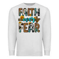 Oatmeal Heather faith over fear Premium Sweatshirt - OliviaCreatesArt