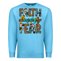 Ocean Blue faith over fear Premium Sweatshirt - OliviaCreatesArt