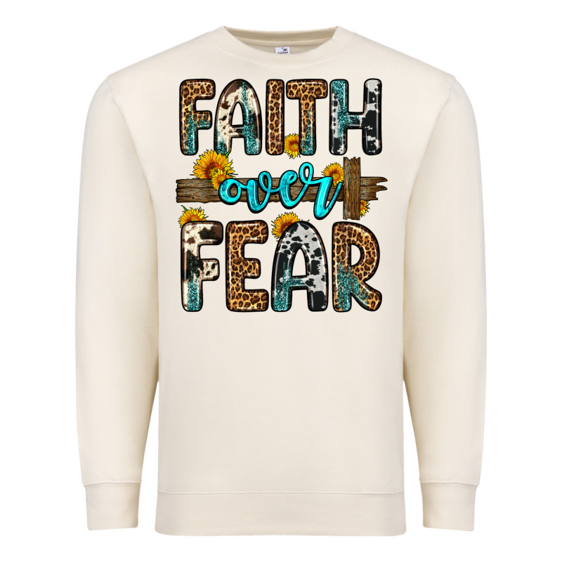 Faith Over Fear Premium Sweatshirt by OliviaCreatesArt | Teevron