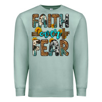 Seafoam faith over fear Premium Sweatshirt - OliviaCreatesArt