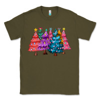 Army Green christmas trees and lights Classic Tee - MaliasSmallBusiness
