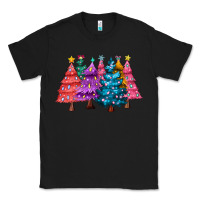 Black christmas trees and lights Classic Tee - MaliasSmallBusiness