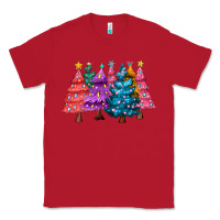Red christmas trees and lights Classic Tee - MaliasSmallBusiness