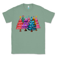 Sage christmas trees and lights Classic Tee - MaliasSmallBusiness