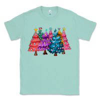 Seafoam christmas trees and lights Classic Tee - MaliasSmallBusiness