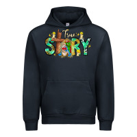 Navy True Story Urban Hoodie - CowhideDigitalArt