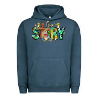 Pigment Midnight Navy True Story Urban Hoodie - CowhideDigitalArt