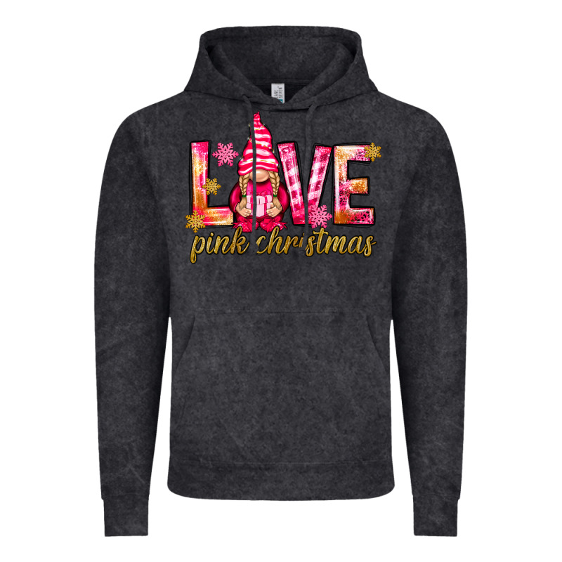 Love Pink Christmas Gnome Vintage Hoodie by NancyCooperArtShop | Teevron