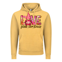 Vintage Mustard love pink christmas gnome Vintage Hoodie - NancyCooperArtShop