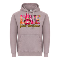 Vintage Zinc love pink christmas gnome Vintage Hoodie - NancyCooperArtShop