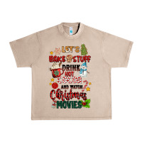 French Oak let's bake stuff drink hot cocoa and watch christm Urban Heavy Tee - MaliasSmallBusiness
