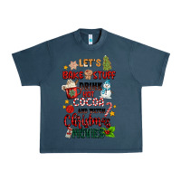 Midnight Navy let's bake stuff drink hot cocoa and watch christm Urban Heavy Tee - MaliasSmallBusiness