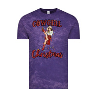 Cloud Purple cowgirl christmas Vintage Tee - MaliasSmallBusiness