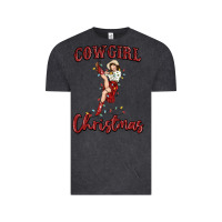 Vintage Black cowgirl christmas Vintage Tee - MaliasSmallBusiness