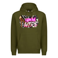 Army Green Spoiled wife Mother's Day Premium Hoodie - HowdyJamesFarm