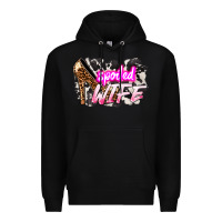Black Spoiled wife Mother's Day Premium Hoodie - HowdyJamesFarm