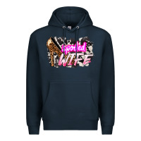 Navy Spoiled wife Mother's Day Premium Hoodie - HowdyJamesFarm