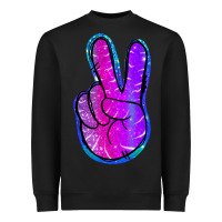 Black Mermaid Peace Sign Heavyweight Sweatshirt - Jasminsmagicworld