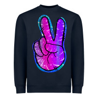 Navy Mermaid Peace Sign Heavyweight Sweatshirt - Jasminsmagicworld