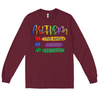 Burgundy autism mama Long Sleeve Tee - Artiststas