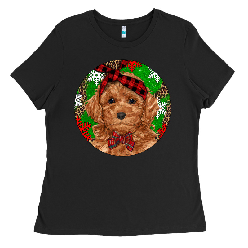 Christmas Toy Poodle Ladies Tee by RanaPortraitStore | Teevron