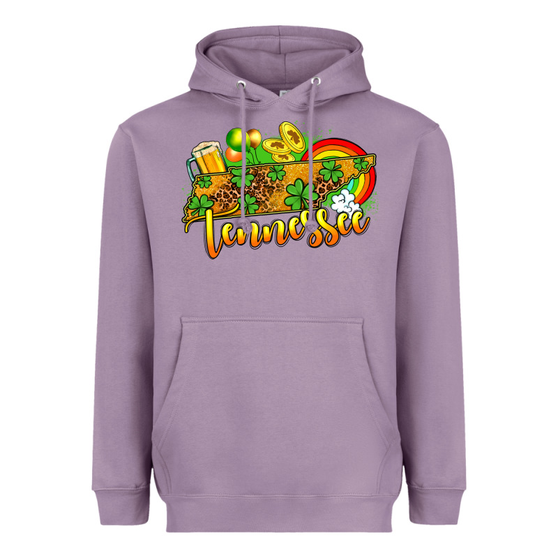 St. Patrick's Tennessee Map Heavyweight Hoodie by OliviaCreatesArt | Teevron