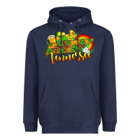Navy St. Patrick's Tennessee map Heavyweight Hoodie - OliviaCreatesArt
