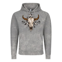 Cloud Rock bull skull with aztec Vintage Hoodie - MaliasSmallBusiness
