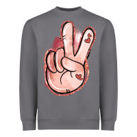 Storm Floral Argyle Peace Sign Heavyweight Sweatshirt - Jasminsmagicworld