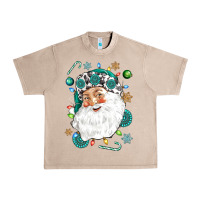French Oak Western Santa Christmas Urban Heavy Tee - NancyCooperArtShop