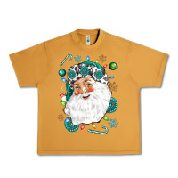 Peanut Butter Western Santa Christmas Urban Heavy Tee - NancyCooperArtShop