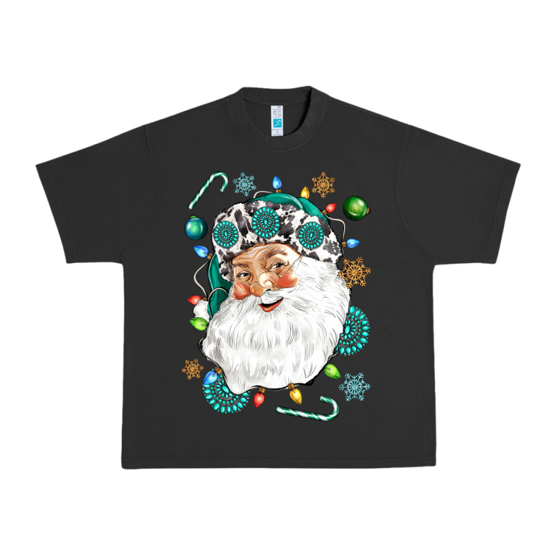Western Santa Christmas Urban Heavy Tee by NancyCooperArtShop | Teevron