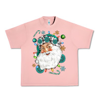 Salmon Western Santa Christmas Urban Heavy Tee - NancyCooperArtShop